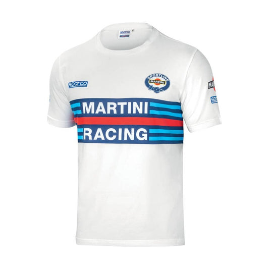T-shirt Sparco Martini Racing – 95% Cotone 5% Elastane 170g, Patch Stampate