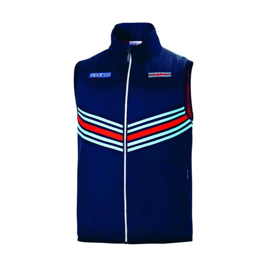 Gilet Sparco Martini Racing – Tessuto Ripstop 100% Poliammide, Patch Ricamate, Zip Nastrino Martini Racing