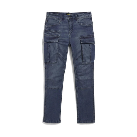 Jeans da Lavoro Diadora Stone Cargo Light nel colore blu atlantico, ideale per edilizia, artigiani e manutenzione