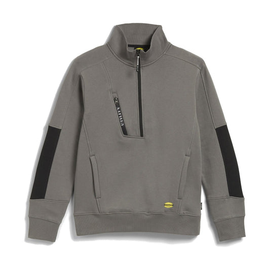 Felpa da Lavoro Diadora Mezza Zip nel colore grigio, ideale per cantiere, officina e manutenzione