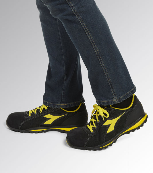 Scarpa Antinfortunistica Diadora Glove Text S1P HRO SRA – Rete e Vitello Scamosciato, Puntale Alluminio 200J, K Sole, Plantare EVA Shock Absorber, Protezione Tallone TPU