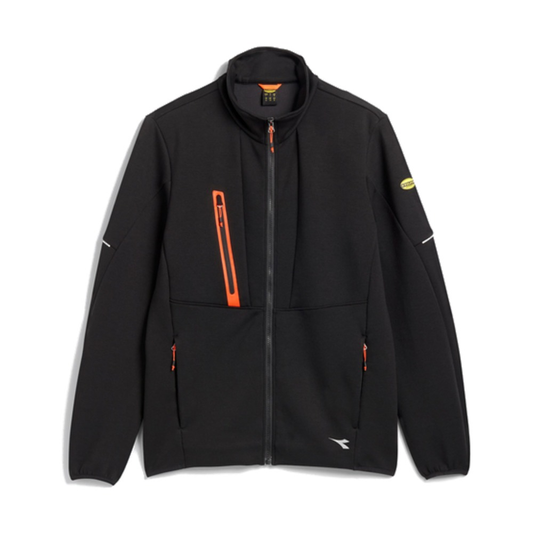 Felpa da Lavoro Diadora Hybrid Tactic nel colore nero, ideale per lavoro all'aperto nella stagione fredda