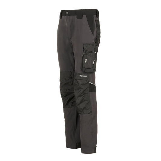 Pantalone da Lavoro GRPK Cargo Light Super Stretch – Tessuto 4-Way Leggero Primavera/Estate, Tripla Tasca Laterale, Dettagli Reflex