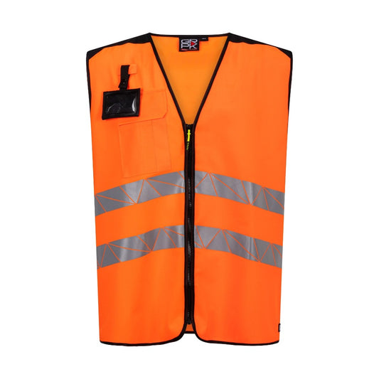 Gilet da Lavoro Alta Visibilità GRPK Flash HV nel colore arancione, ideale per lavori stradali e cantieri