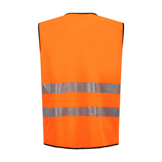 Gilet da Lavoro Alta Visibilità GRPK Flash HV – 100% Poliestere 200g, Classe 2 EN ISO 20471, Bande Rifrangenti Termosaldate, Tasca + Porta Badge