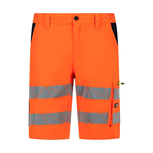 Bermuda da Lavoro Alta Visibilità GRPK Lumen HV nel colore arancione, ideale per lavori stradali e cantieri