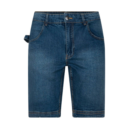 Bermuda Jeans da Lavoro GRPK – Cotone Elasticizzato, Multitasche, Blu Denim