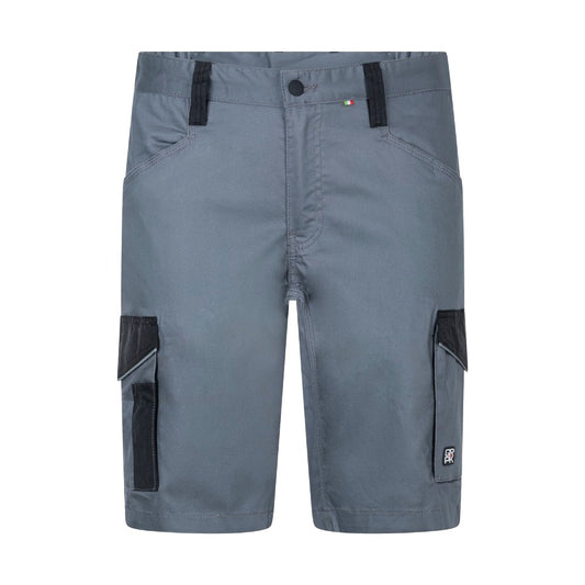 Bermuda da Lavoro GRPK Work Stretch nel colore grigio, ideale per lavoro in cantiere e officina nei mesi caldi