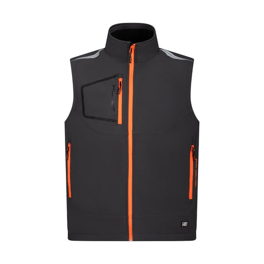 Gilet da Lavoro Softshell Laminato GRPK nel colore grigio, ideale per lavoro all'aperto nella stagione fredda