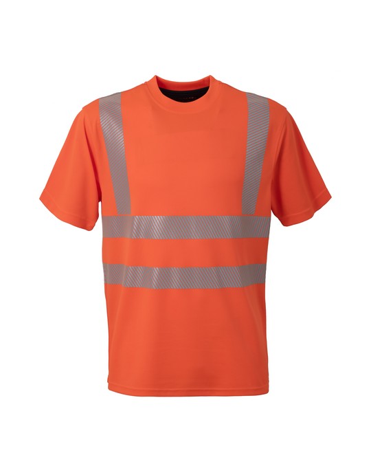 Maglietta Da Lavoro Resistente Arancione – 100% Cotone Piqué, Taglia XXXXL, Con Passanuca