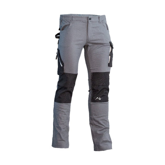 Pantalone da Lavoro GRPK GR58 Slim Fit – Tessuto Elasticizzato, Inserti Rinforzati Ginocchia, Porta Badge, Tasca Utensili