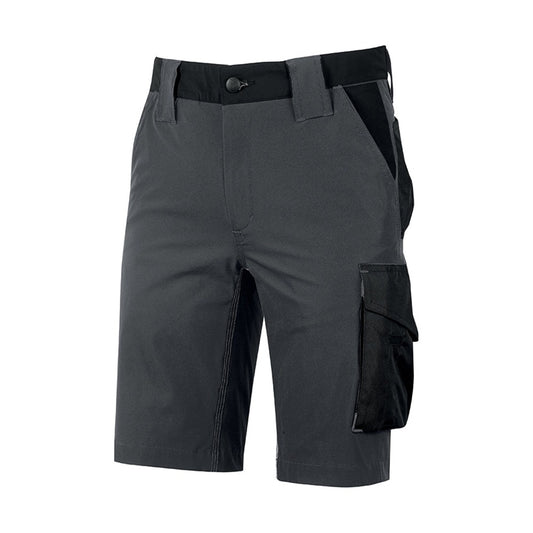 Bermuda da Lavoro U-Power Mercury Slim Fit – Tasche Porta Utensili, Elastico in Vita
