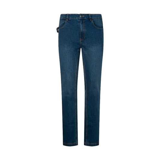 Jeans da Lavoro GRPK – 99% Cotone Elasticizzato, Multitasche, Blu Denim
