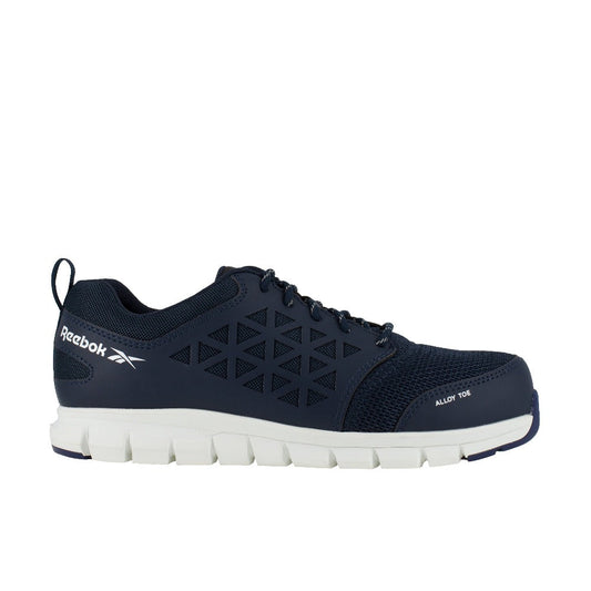 Scarpa Antinfortunistica Reebok Excel Light S1P ESD SRC nel colore blu, ideale per magazzino, logistica e industria