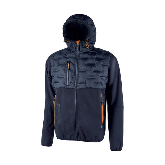 Giacca da Lavoro U-Power Spock – Traspirante Idrorepellente Antivento, Zip Impermeabile, Cappuccio Fisso, Fodera Nylon