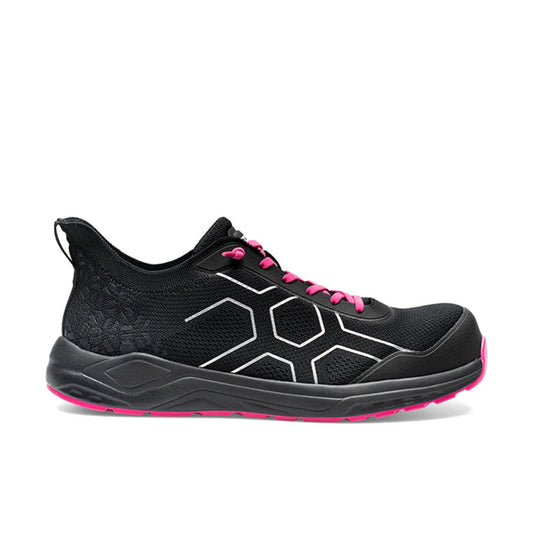 Scarpa Antinfortunistica Sottozero Elettra SZ555F S1PS FO nel colore nero fucsia, ideale per magazzino, logistica e industria