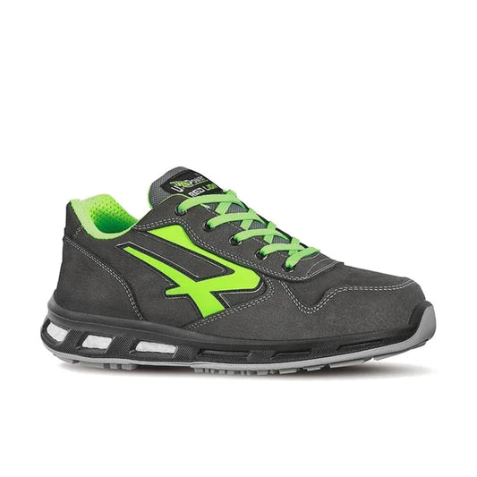 Scarpa Antinfortunistica U-Power Yoda S3S ESD CI FO SR nel colore grigio verde, ideale per cantieri e lavori all'aperto