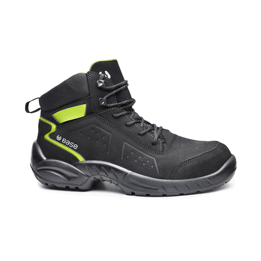 Scarpa Antinfortunistica Alta Base Chester Top S3S LG FO SR nero verde – vista laterale