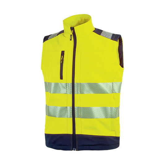 Gilet Alta Visibilità U-Power Dany HV nel colore giallo, ideale per lavori stradali e cantieri