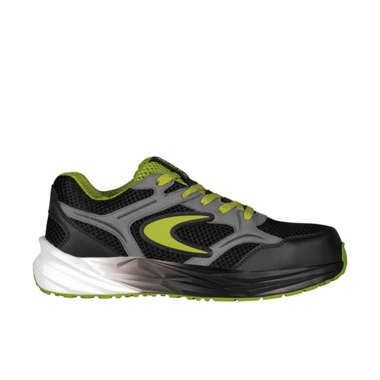 Scarpa Antinfortunistica Cofra Strivor S1PS HRO FO SR ESD nel colore nero grigio, ideale per magazzino, logistica e industria