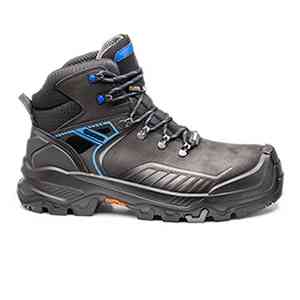 Scarpa Antinfortunistica Alta Base T-Fort Mid S7S HRO CI HI LG SC FO SR nero azzurro – vista laterale