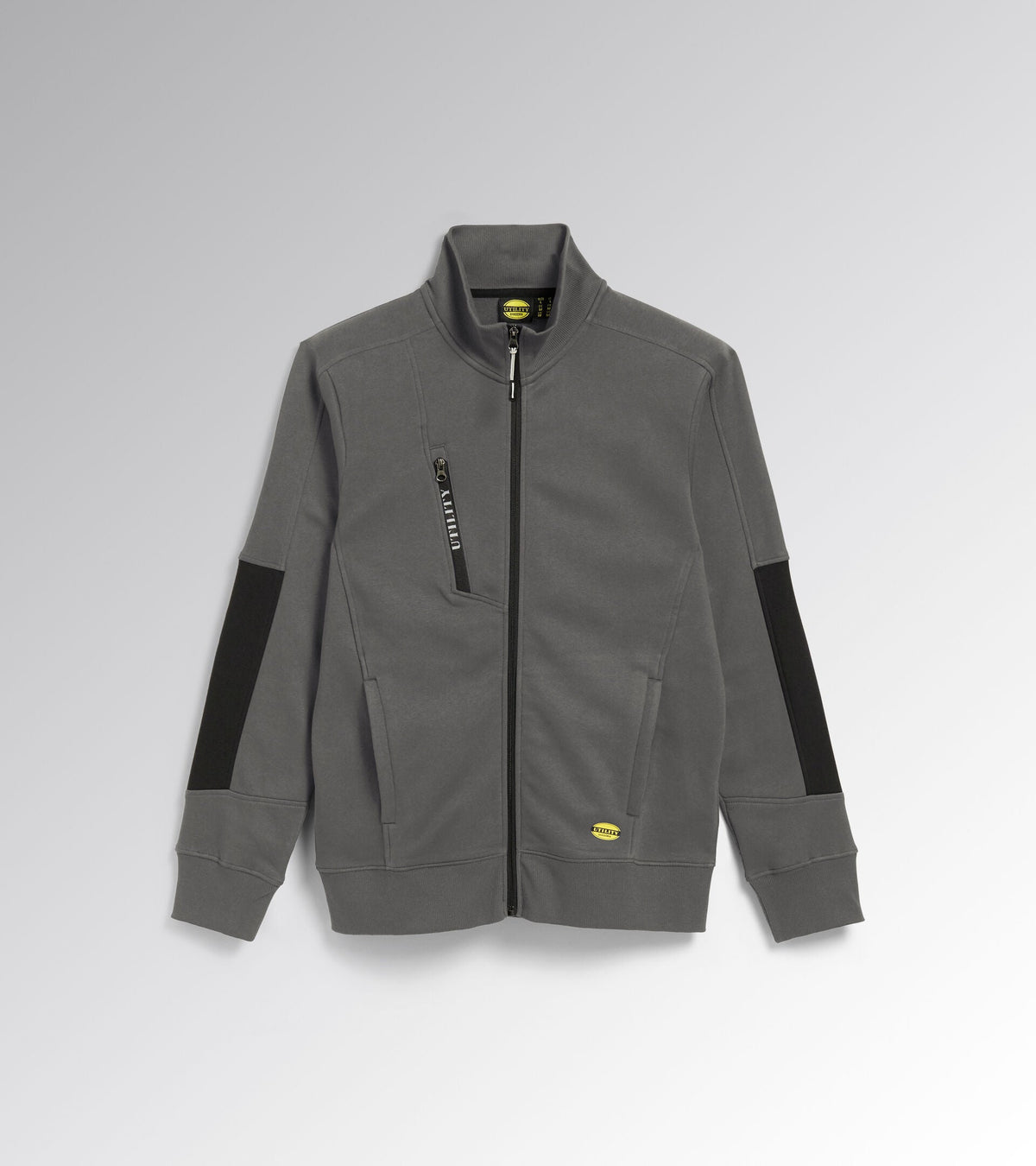 Felpa da Lavoro Diadora Full Zip grigio – vista frontale