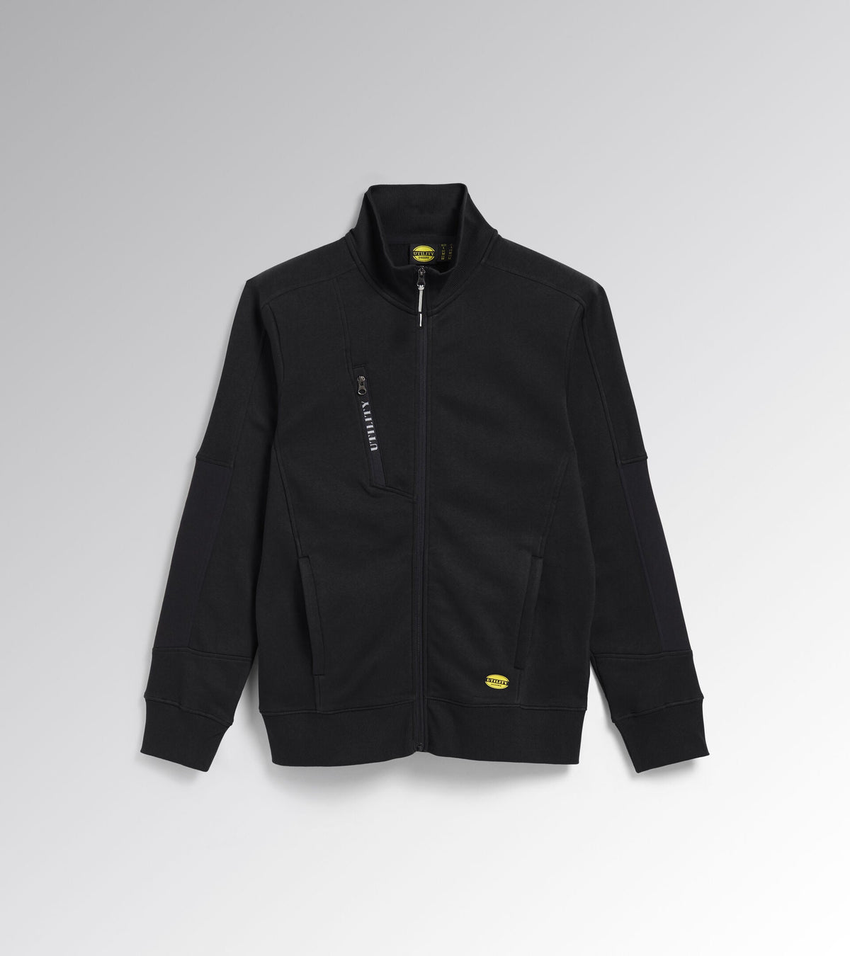 Felpa da Lavoro Diadora Full Zip nero – vista frontale
