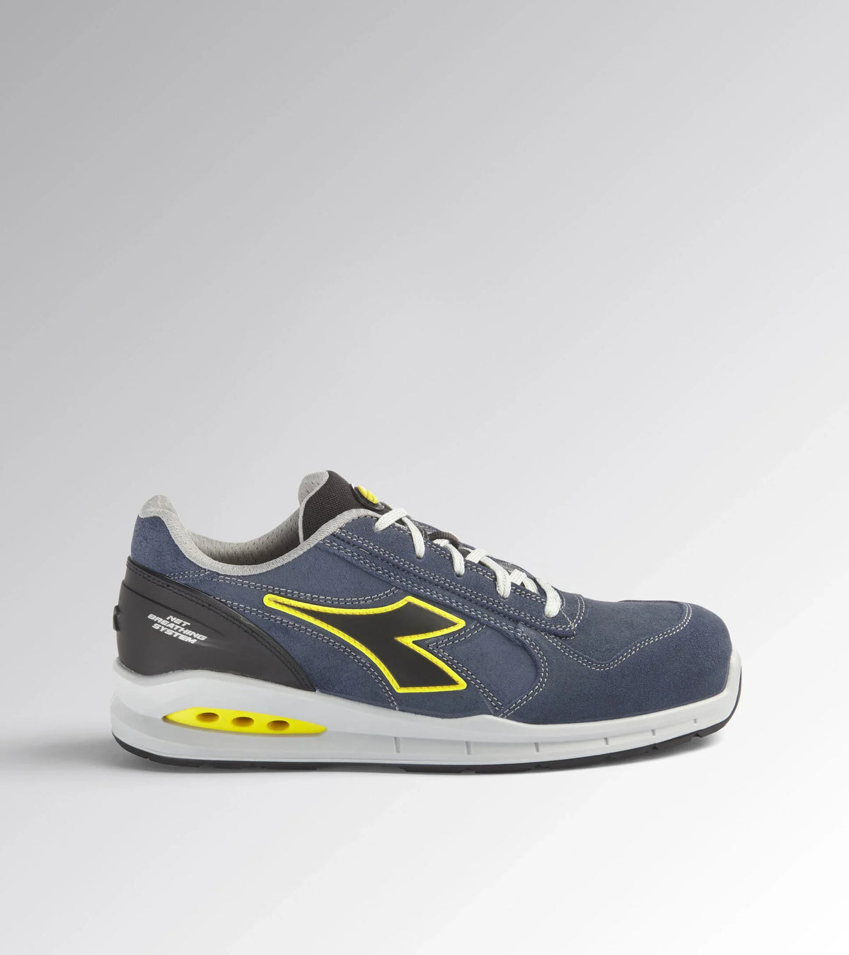 Scarpa Antinfortunistica Diadora Run A.Box Low S3S FO SR ESD blu – vista laterale