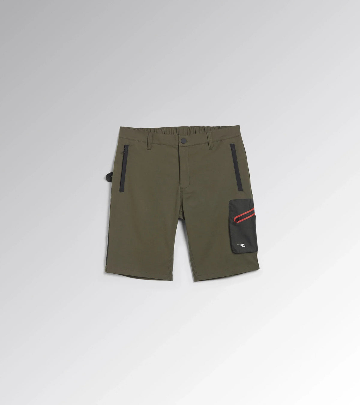 Bermuda da Lavoro Diadora Stretch verde – vista frontale