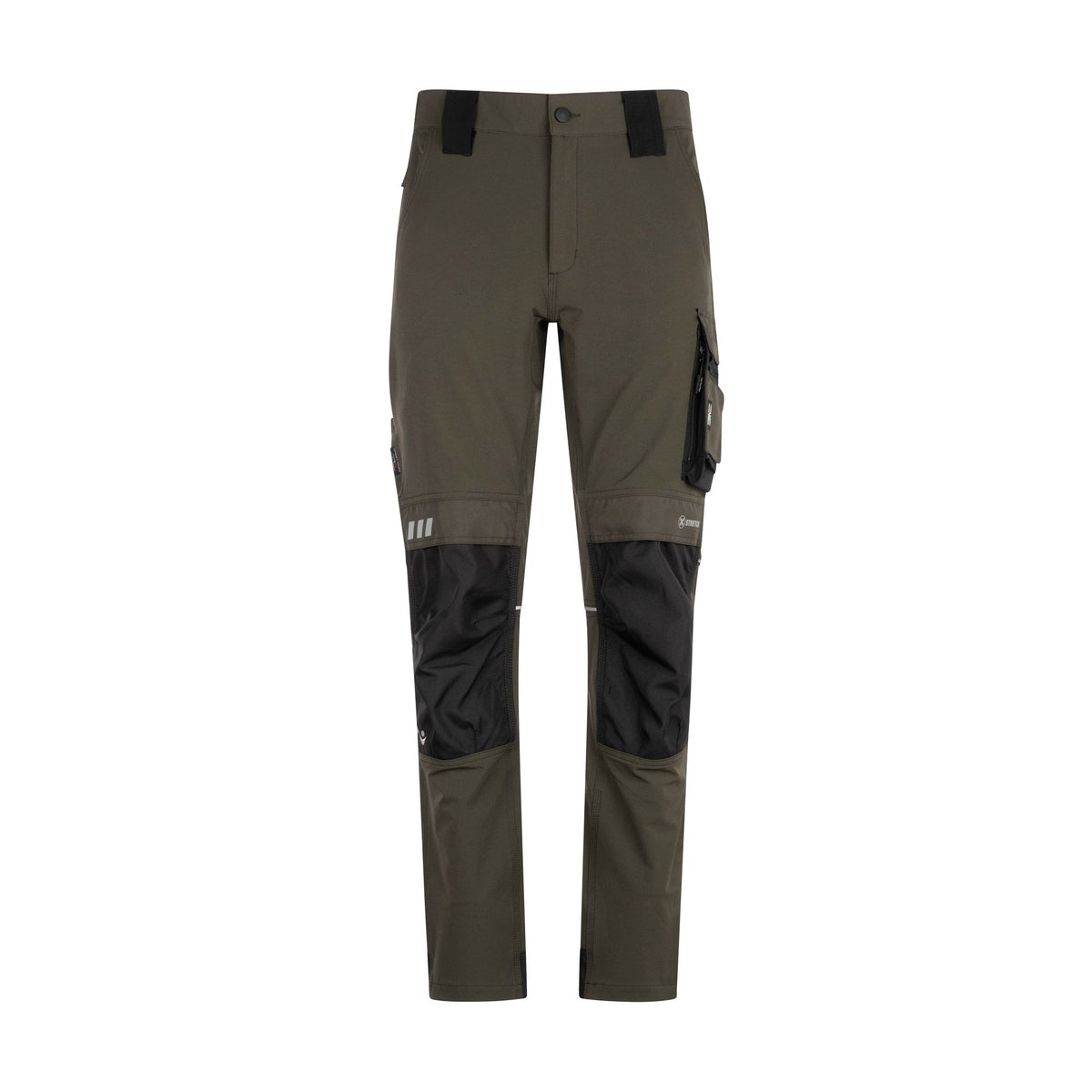 Pantalone da Lavoro GRPK Cargo Tech Super Stretch verde – vista frontale