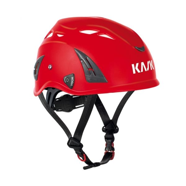 Caschetto da Lavoro Kask Plasma AQ rosso – vista laterale
