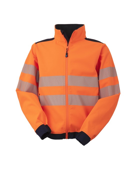 Giubbotto Softshell Alta Visibilità Rossini Byron HV arancione – vista frontale