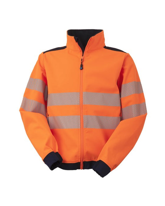 Giubbotto Softshell Alta Visibilità Rossini Byron HV arancione – vista frontale