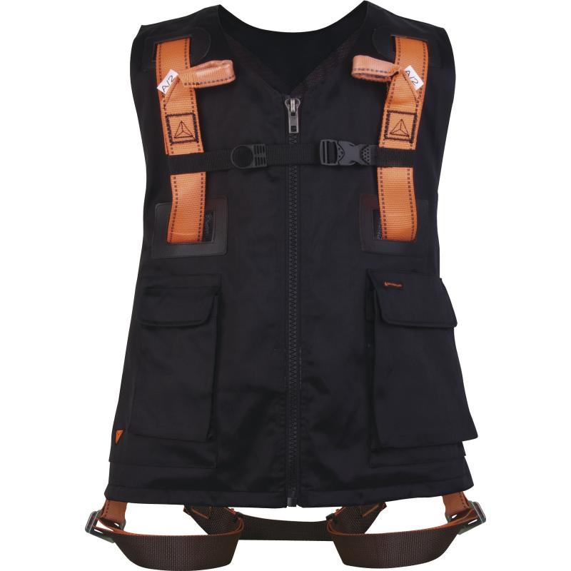 Imbragatura con Gilet Delta Plus HAR12GILNO nero – vista frontale