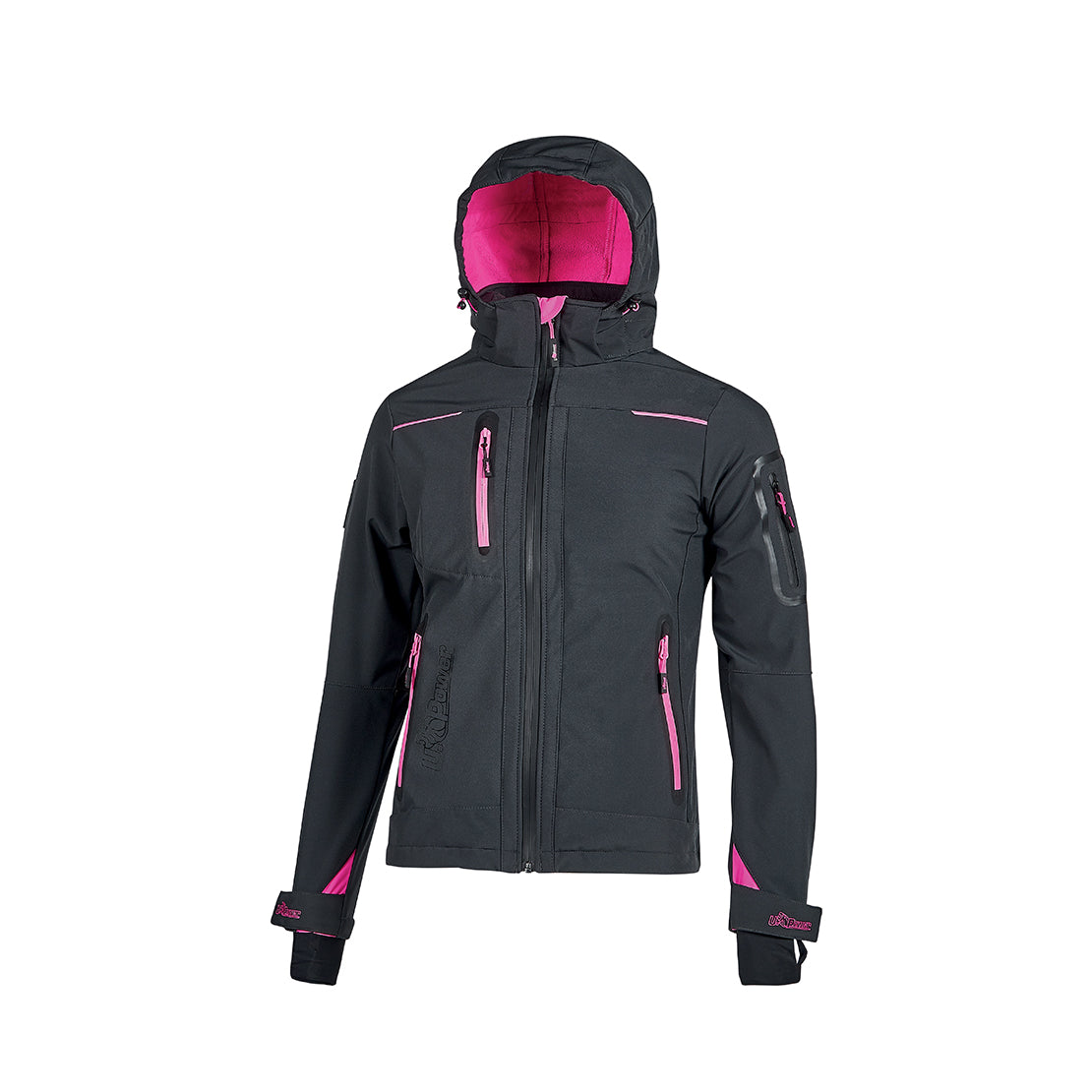 Giacca da Lavoro U-Power Space Lady grey fucsia – vista frontale
