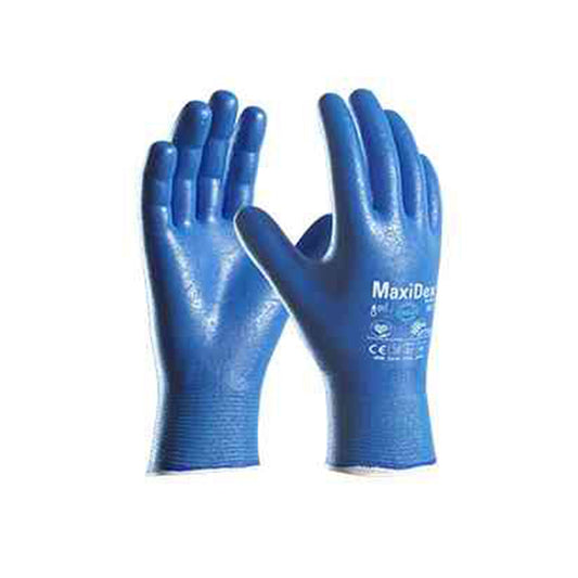 Guanto da Lavoro ATG MaxiDex azzurro – vista frontale