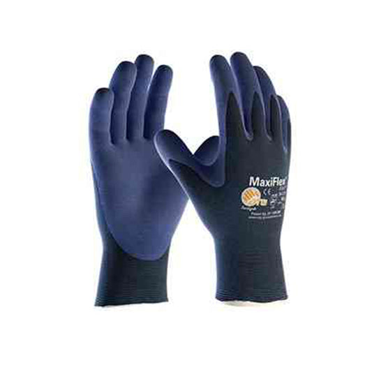 Guanto da Lavoro ATG MaxiFlex Elite nero blu – vista frontale