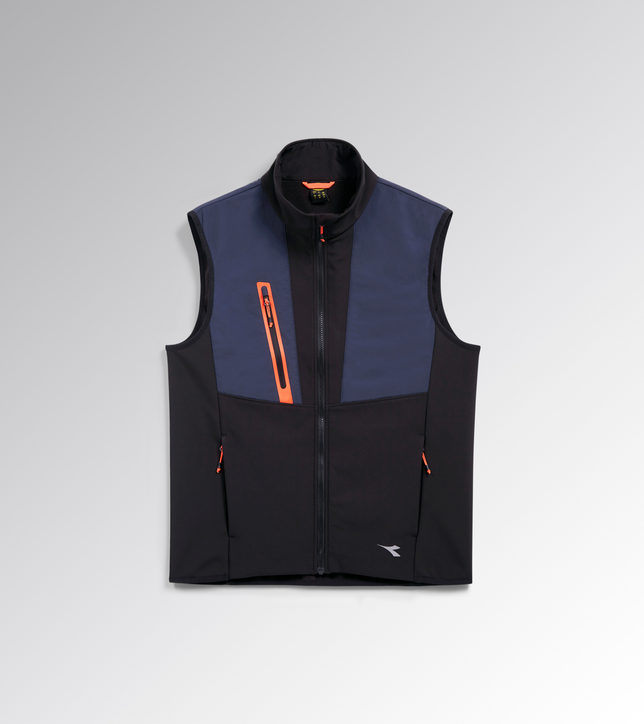 Gilet da Lavoro Diadora Softshell Hybrid blu – vista frontale