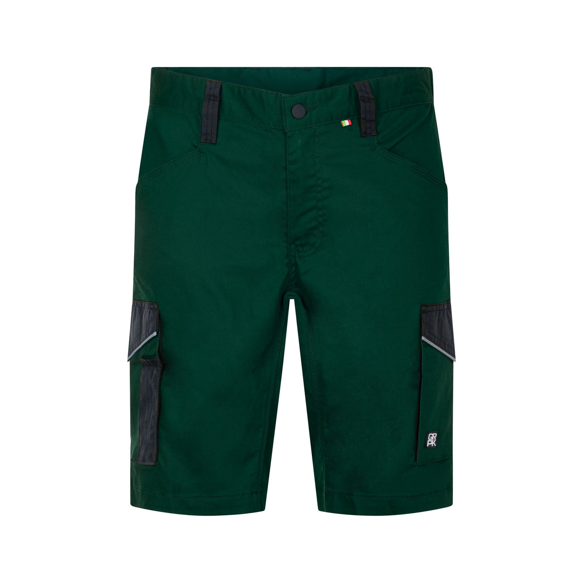 Bermuda da Lavoro GRPK Work Stretch verde – vista frontale