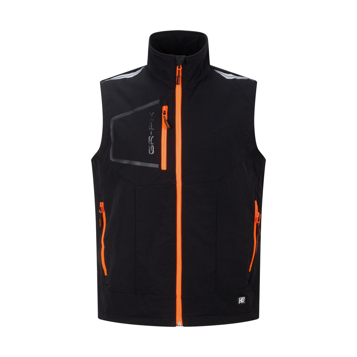 Gilet da Lavoro GRPK Trek Spring nero – vista frontale