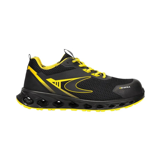 Scarpa Antinfortunistica Cofra Gait S1PS FO SR ESD nero giallo – vista laterale