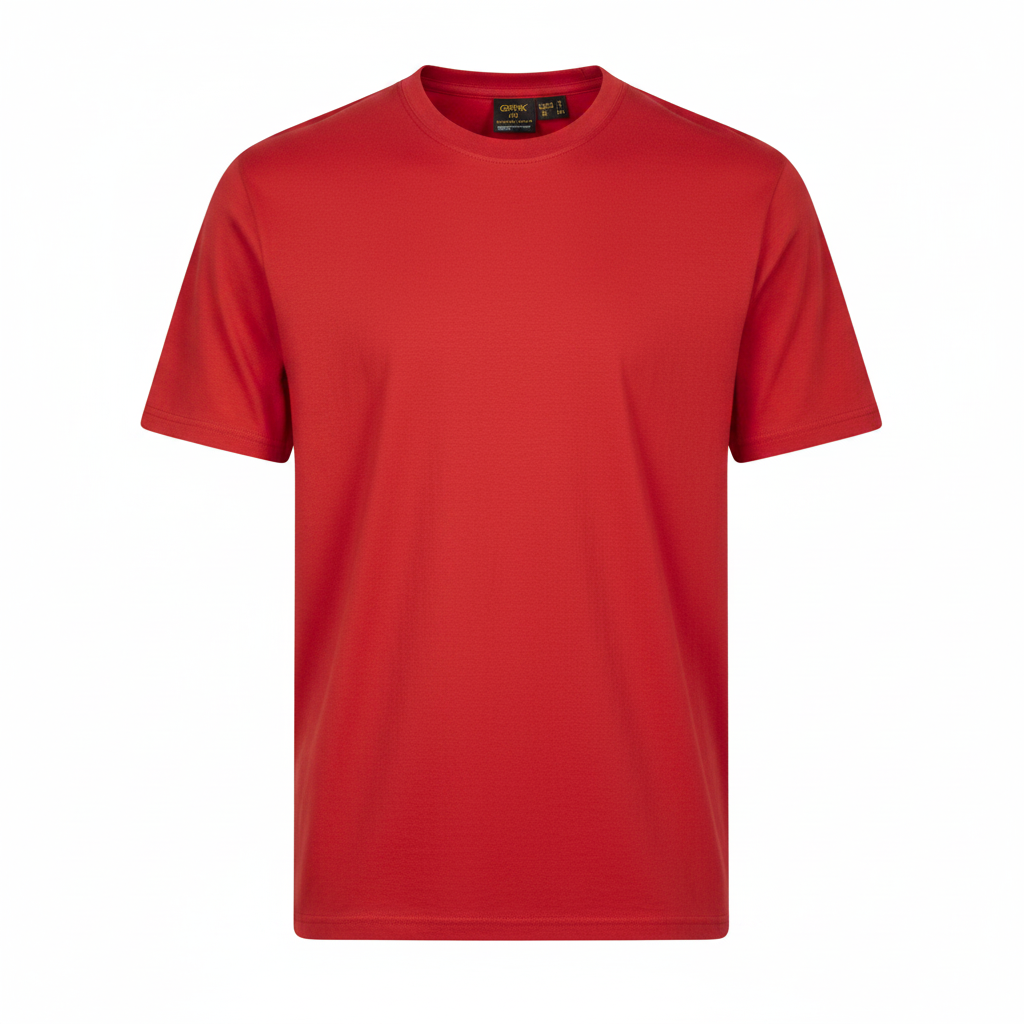 Tris T-Shirt da Lavoro GRPK Manica Corta rosso – vista frontale