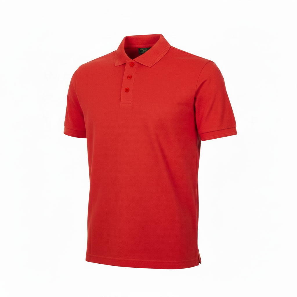 Polo GRPK Rosso - 3/4 bottoni rossi