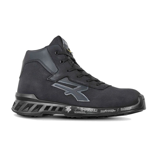 Scarpa Antinfortunistica Alta U-Power Parker S3 SRC CI ESD – Microfibra Nabuk, Puntale Airtoe Alluminio, Suola PU Anti-Abrasione