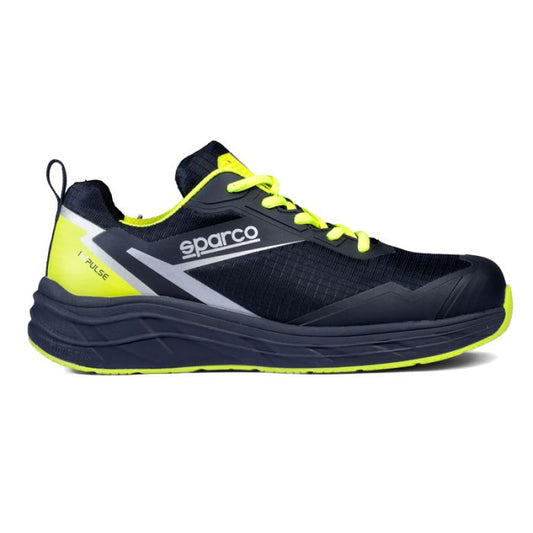 Scarpa Antinfortunistica Sparco George S3S SR FO HRO SC ESD – Stile Running, Tomaia Seamless RIP-STOP Resistente all’Acqua, Puntale Vetroresina 200J, Intersuola EVA Super Comfort, Battistrada Gomma FO+HRO, Secondo Paio Lacci Incluso