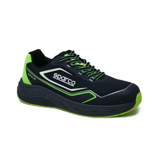 Scarpa Antinfortunistica Sparco Willen S1PS SR FO HRO SC ESD – Stile Running EN ISO 20345:2022, Tomaia Seamless 3D Microforata, Puntale Composito 200J, Suola TWIST Zig-Zag Twist Tech EVA + Gomma FO+HRO