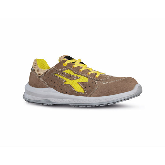 Scarpa Antinfortunistica U-Power Reflex S1PS FO SR ESD marrone giallo – vista laterale